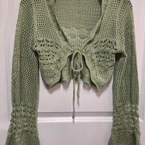 Women's Green Knit Sweater
